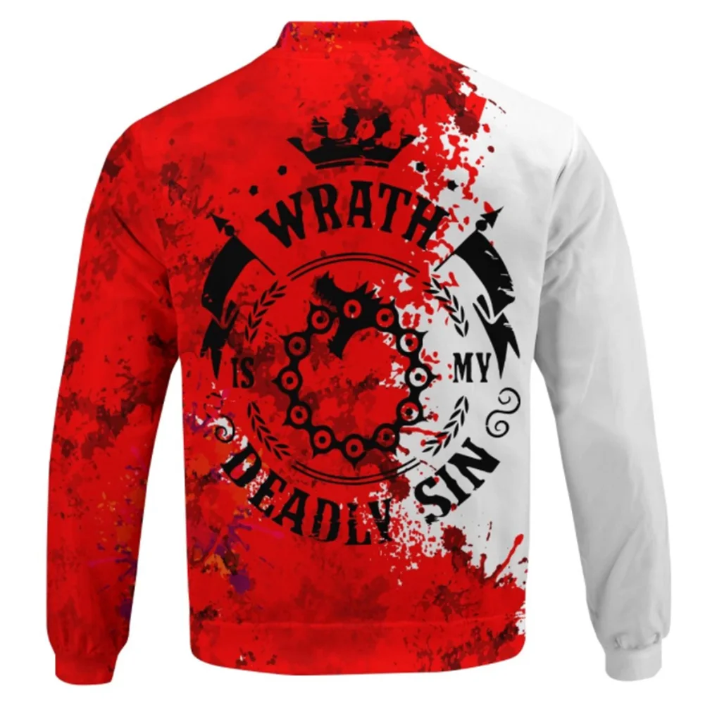 The Seven Deadly Sins Cosplay Hoodie Zip Up Jacket Coat Sweatshirt Streetwear