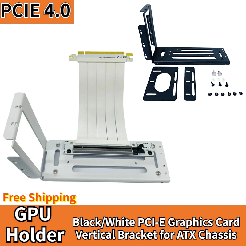 Pcie 4.0 Riser Cable Supporto Gpu Verticale, Pci Express X16 4.0 Gen4 Riser Extender, Riser Per Case Atx Flessibile Ad Alta Velocità A 90 Gradi