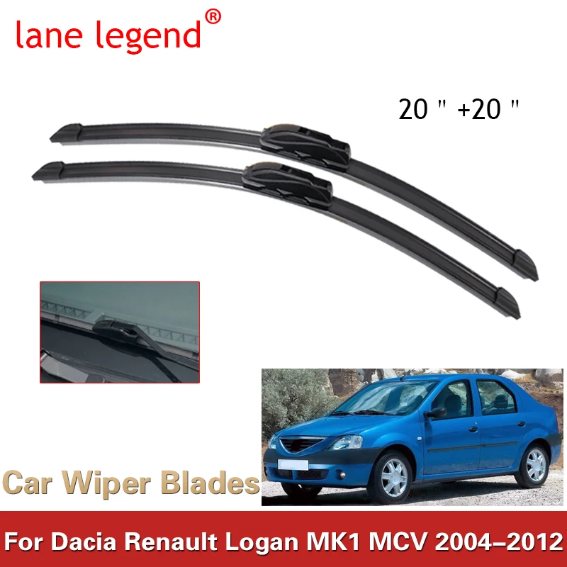 Car Wiper Blades for Dacia Renault Logan 1 I 2004 2005 2006 2007 2008 2009 2010 2011 MK1 Front Windscreen Windshield Accessories