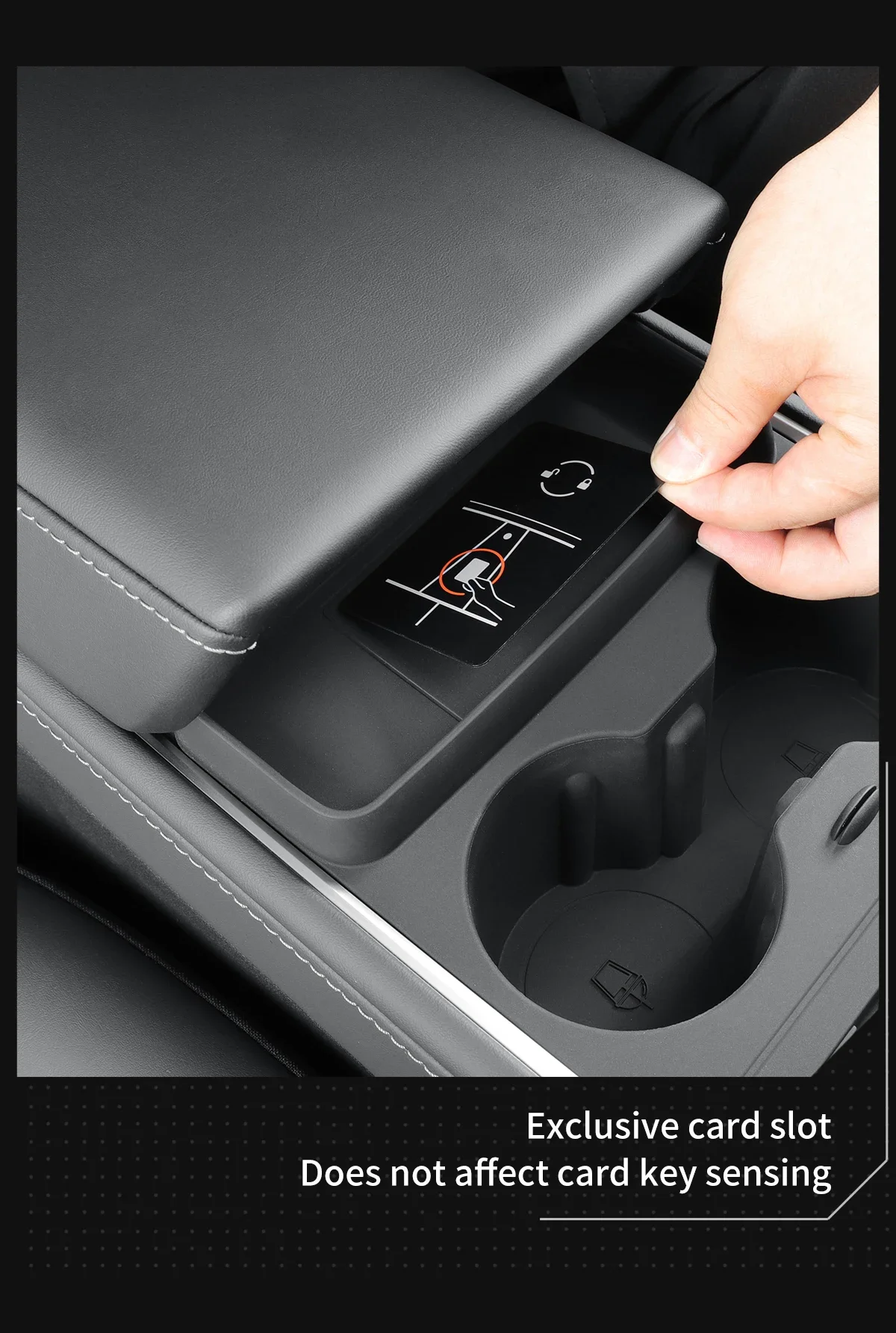 For Tesla Model 3 2021-2023 & Model Y 2021-2024 Silicone Cup Holder Non-Slip Ce