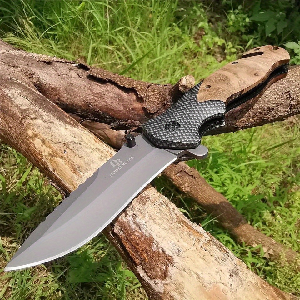1PC High Hardness Tactical Knife,Stainless Steel Folding Knife,EDC Portable Pocket Knife for Hunting,Camping,Wilderness Survival