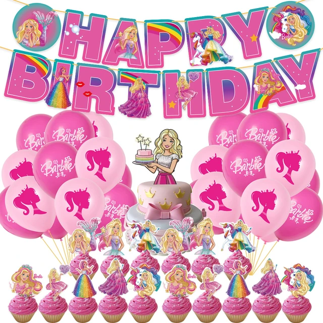 Barbie Tema Aniversário Eventos Festa Bolo Wrapper Baking Cupcake  Decorações Baby Shower Meninas Kids Favors Bolo Topper 12 pçs/lote -  AliExpress