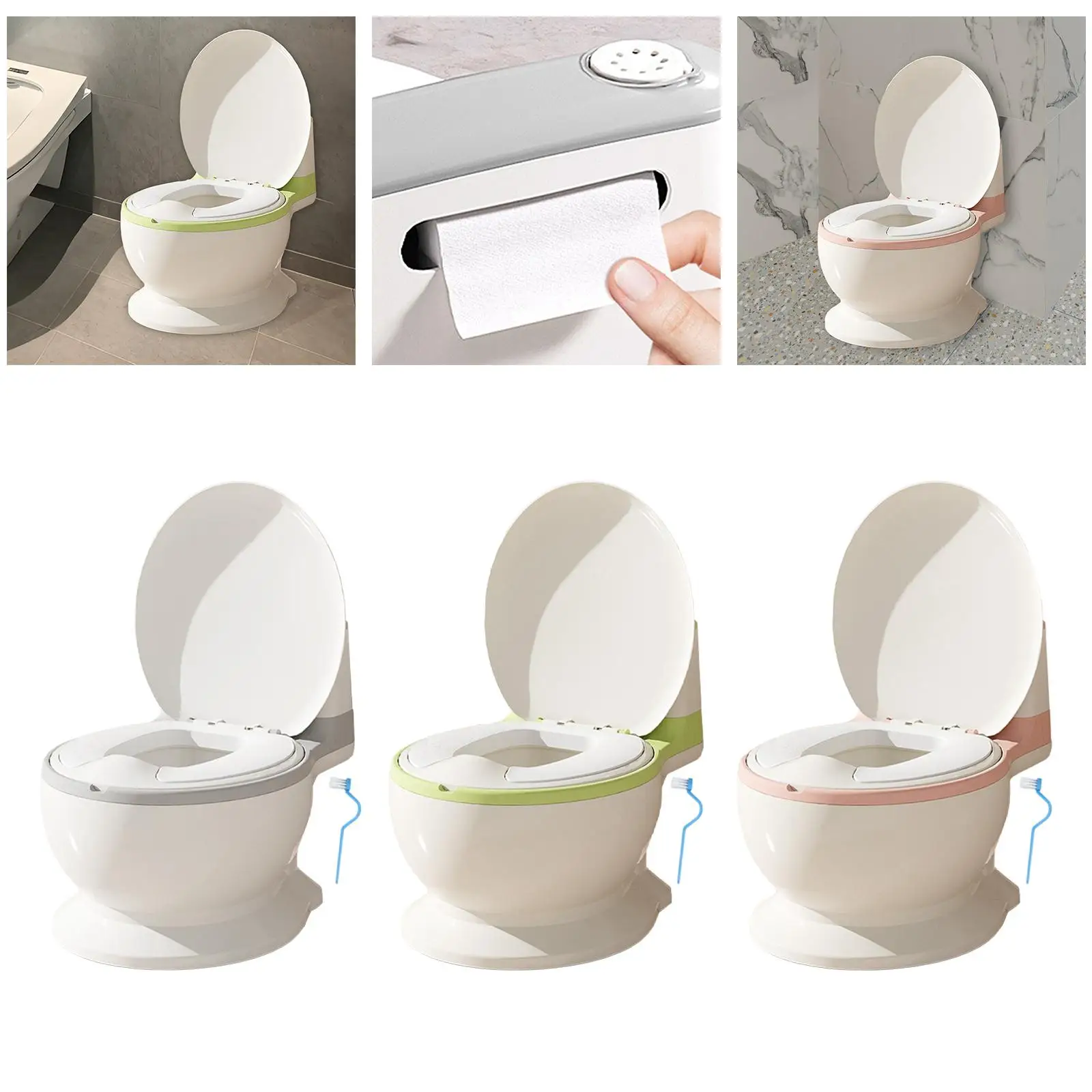 Toilet Training Potty Includes Cleaning Brush Kids Potty Chair for Infants 5