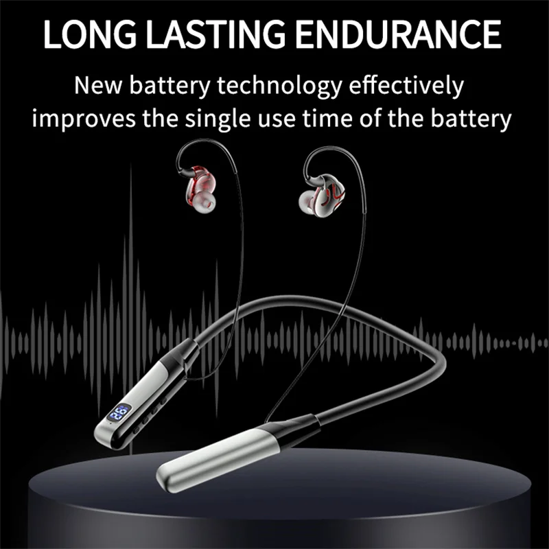 

YOVONINE Wireless Bluetooth Earphones Quad Core Double Dynamics Bass HIFI Stereo Sport Earbuds with Microphone Gaming Headset
