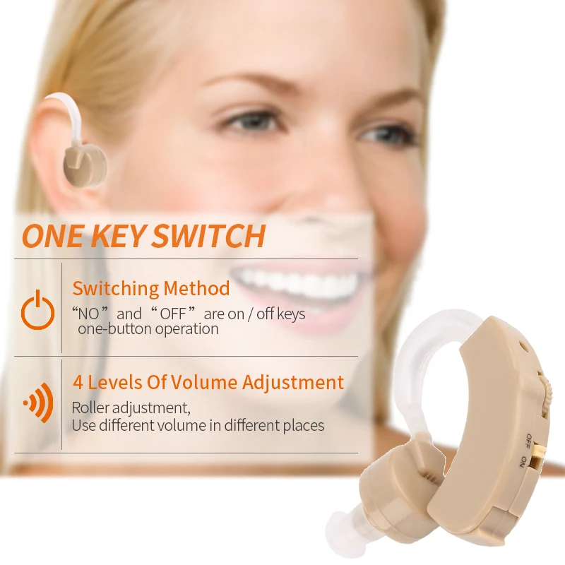 BTE Hearing Aid Ear for Deafness Sound Amplifier Adjustable Hearing Aids Portable Super Ear Hearing Amplifier for the Elderly 2