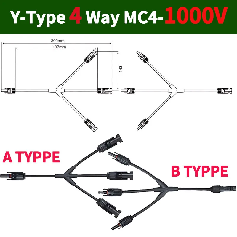 Conector macho e fêmea, Plugue 3-Way 4-Way