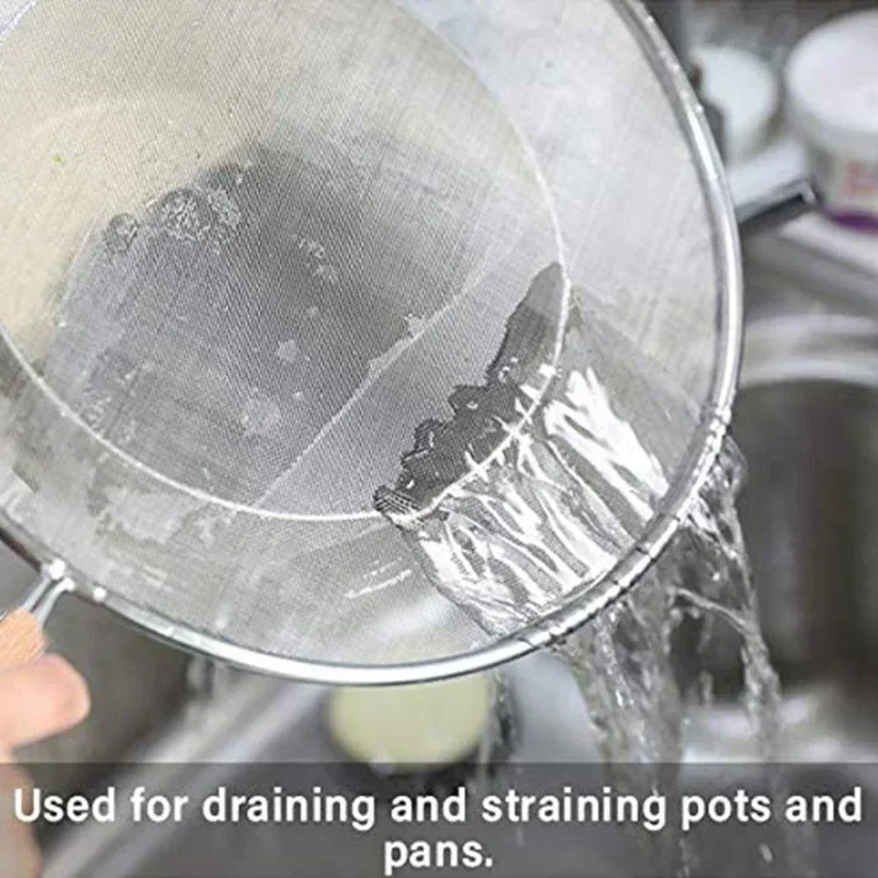 1Pcs 21cm/25cm/29cm/33cm Stainless Steel Splatter Screen Mesh Pot Lid Cover Oil Frying Pan Lid Cooking Tools