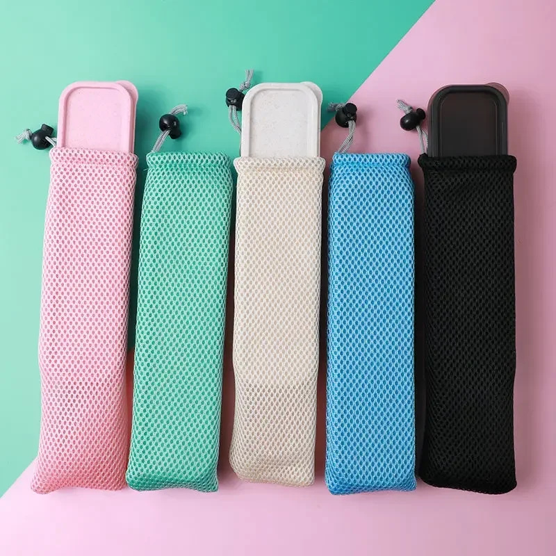 Cutlery Case Drawstring Bag Portable Tableware Bag Cotton Linen Travel Spoon Chopsticks Storage Household Dinnerware
