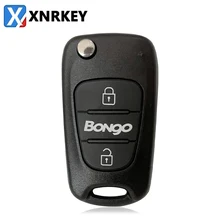 XNRKEY 3 버튼 플립 원격 자동차 키 쉘, 현대 기아 봉고 키 케이스 커버, TOY40 블레이드 포함