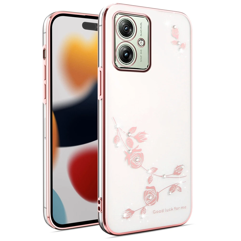 Glitter Rhinestone Transparent Soft TPU Phone Case