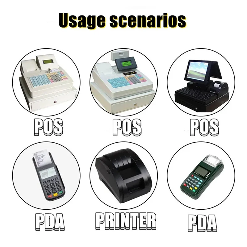 Thermal Paper 57x30mm POS Printer Blue Font 10 Rolls Mini Mobile Bluetooth Cash Register Roll Paper Bill Receipt Printing