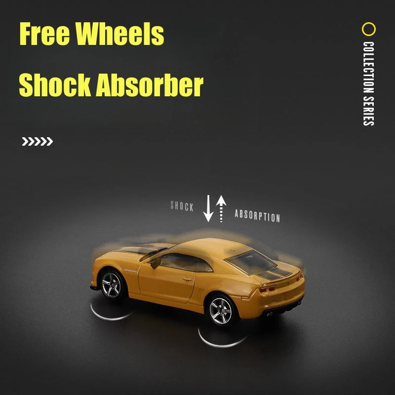 1/64 Chevrolet Camaro SS Sedan Miniature Model CCA MSZ 3" Zinc Alloy Toy Car Vehicle Free Wheels Diecast Collection Gift For Kid 5