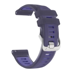 Two - Tone Transparent Silicone Sport Band Bracelet - 22mm/20mm - 22mm (Purple)