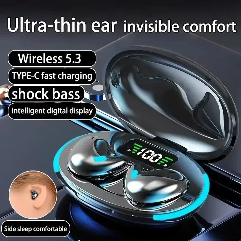 X55 Headphones Wireless Headphones Noise Reduction Sports Games Sleep Bluetooth 5.3 Earbuds 2