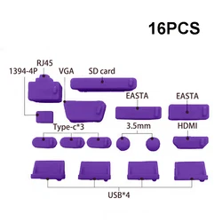 Universal Silicone Dustproof and Waterproof Laptop Interface Cover (Purple)