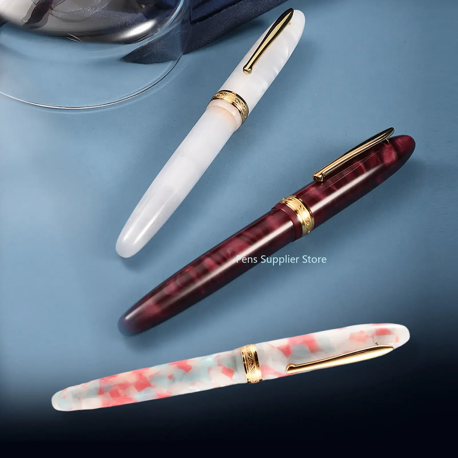 Hongdian N9 Acrylic Fountain Pen Sea of Cloud EF / Long Knife M Nib Writing Pen