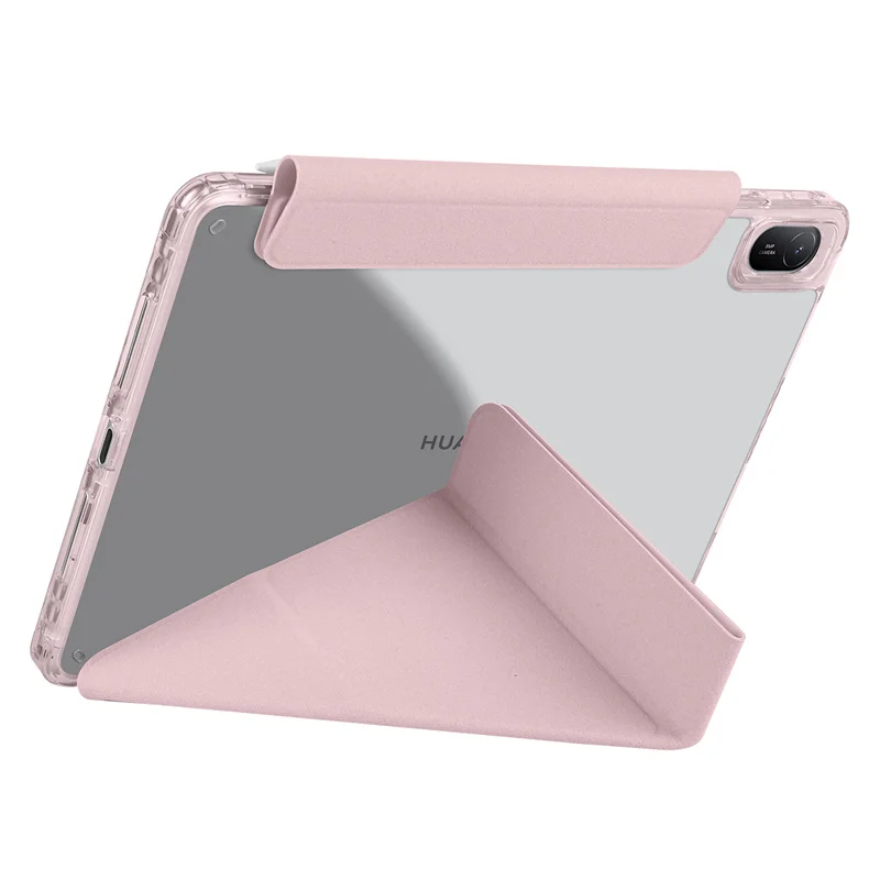 Premium Smart Fold Leather & Acrylic Magnetic Tablet Cover