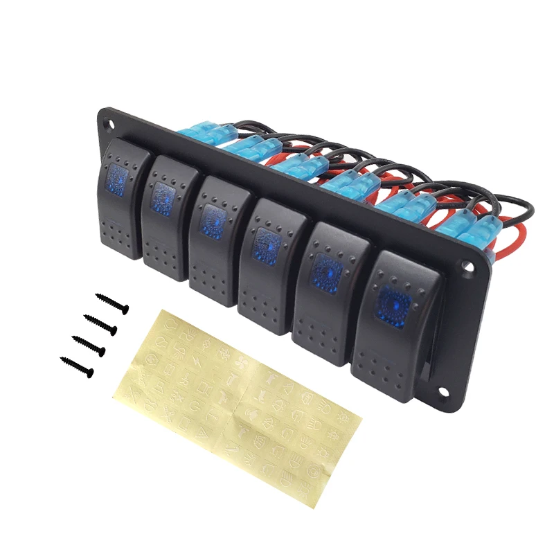 

Панель выключателя автомобиля, автоматический выключатель для транспортных средств, яхт, кораблей, переключатель Swithc, фургоны, грузовики, автомобиль, лодка, кулисный переключатель, панель 12 В