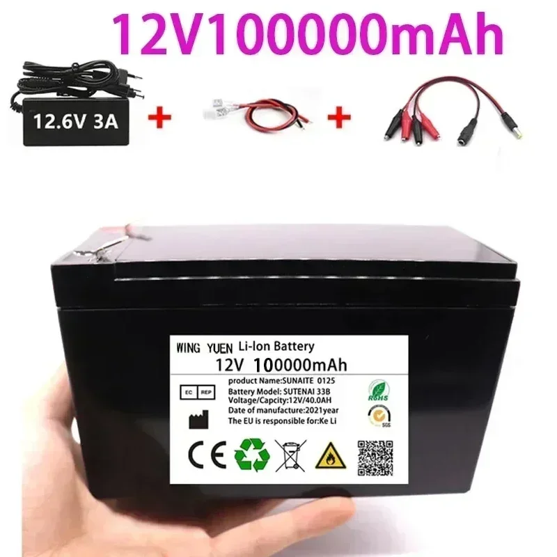 

New Li Ion 18650 Electric Vehicle Lithium Ion Battery Pack 3S 12V 50Ah 100Ah Built-in BMS 30A High Current Suitable For Sprayer