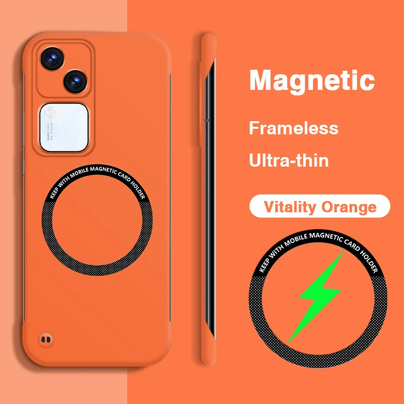 Luxury Frameless Magnetic Back Cover - Hard PC, High Quality