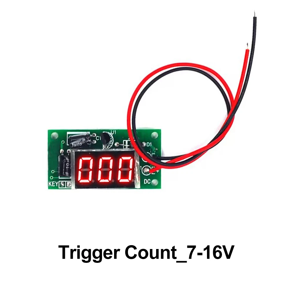 DC 12V Power-ON Counter Module Accumulator 3-Bit Red 0.36 inch Digital Tube Display with Memory Function DC4-7V/DC7-16V/DC15-26V