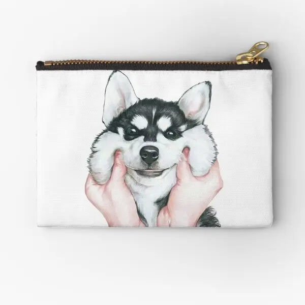 

Сумка на Молнии Husky, маленький Футляр Для Хранения нижнего белья, монет, косметики, кошелька для трусиков, женских ключей, мужских карманов для денег
