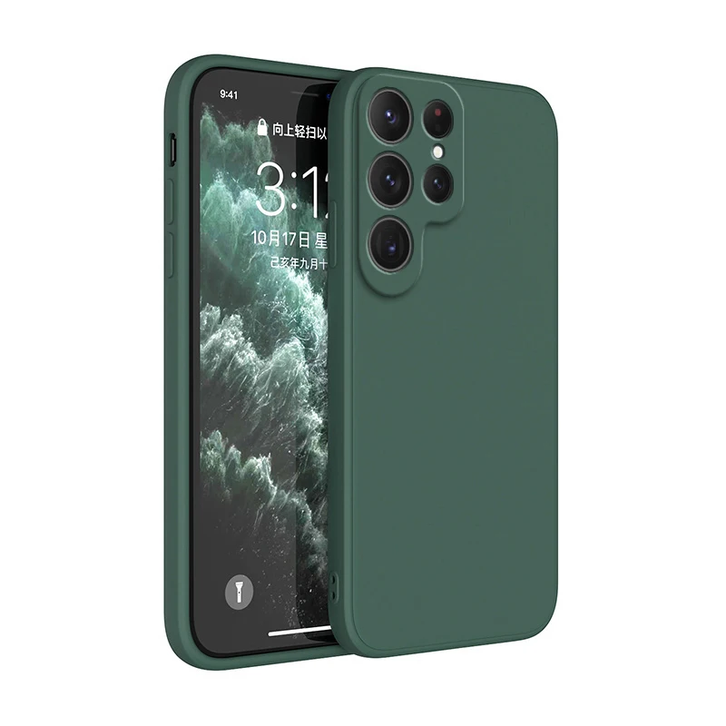 Enhanced Matte Silicone Shockproof Phone Case - Classic Design