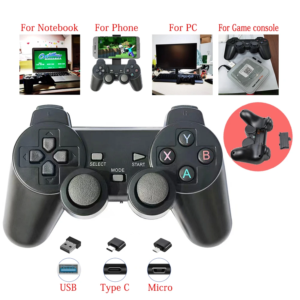 2.4Ghz Wireless Gamepad For LINUX/Windows/Mac/PS3 / PC / TV Box