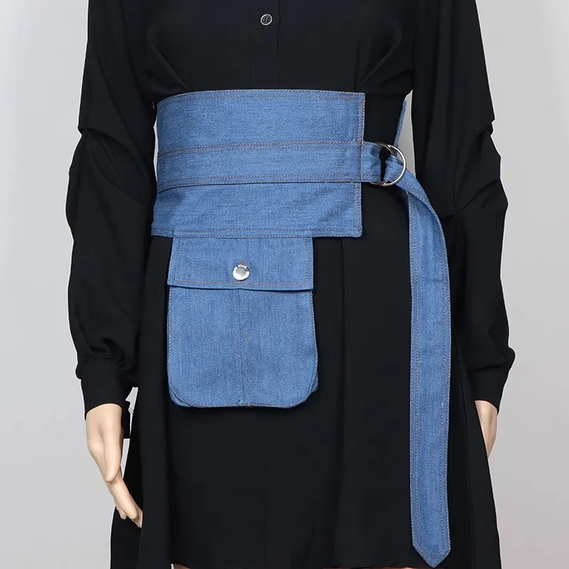 women's-fashion-blue-denim-corset-female-cummerbund-coat-waistband-dress-decration-wide-belt-j189