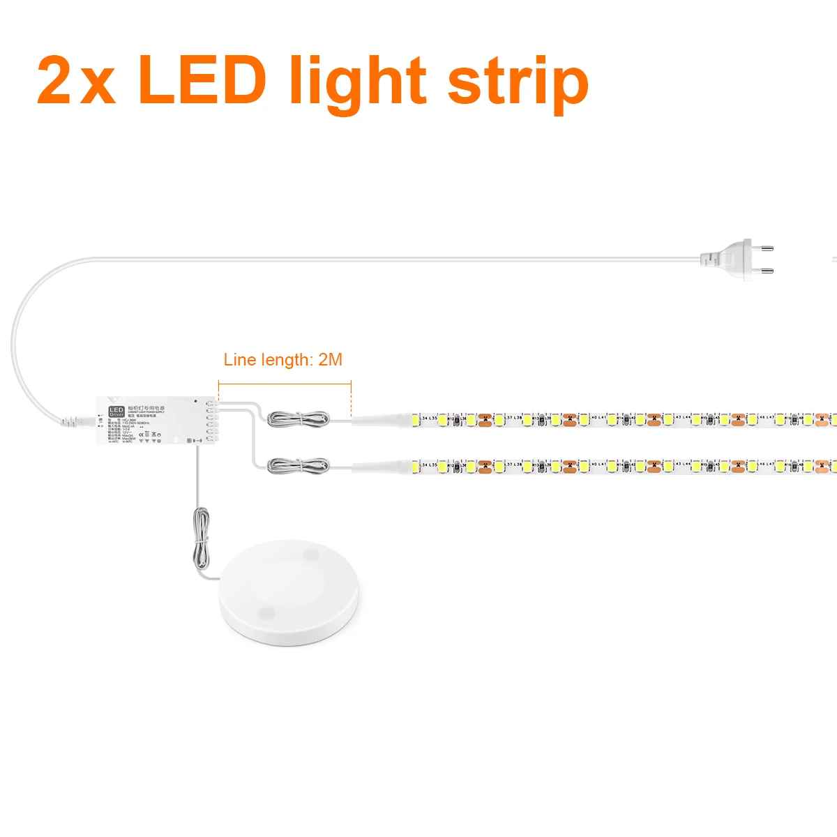 2PCS LED Strip