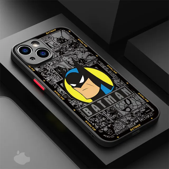 thumbnail image 1 of Funda de teléfono con logotipo de b-batman Hero para Apple iPhone 15, 16 Pro, XS Max, 13, 14 Plus, XR, SE, 7, 8, 12, 11 Pro plus, mate, 1 of 5