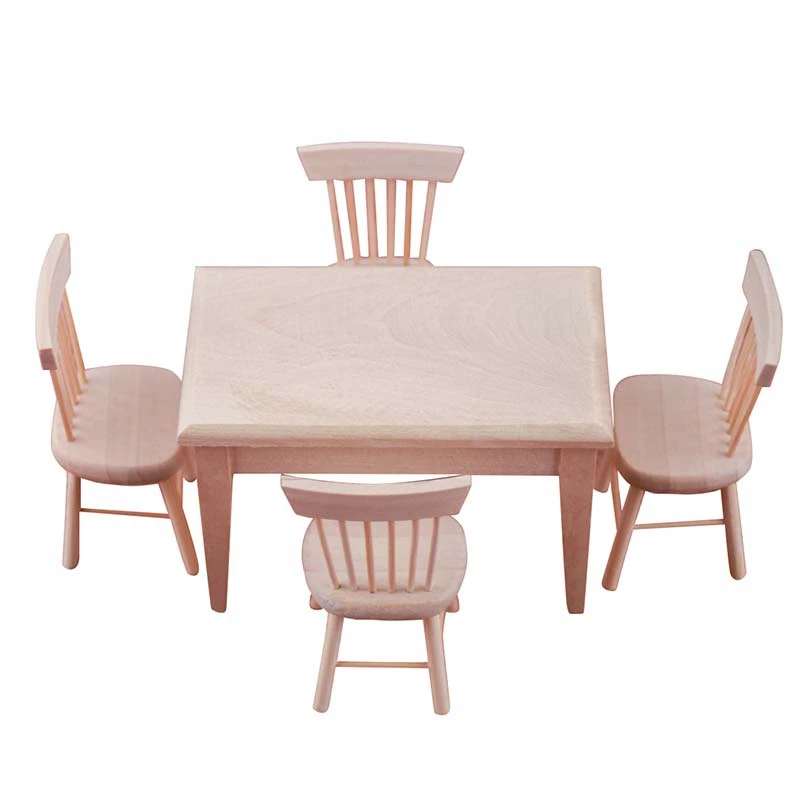 

Миниатюрный обеденный стол, модель стула 1:12, миниатюрный кукольный домик, деревянная фотография