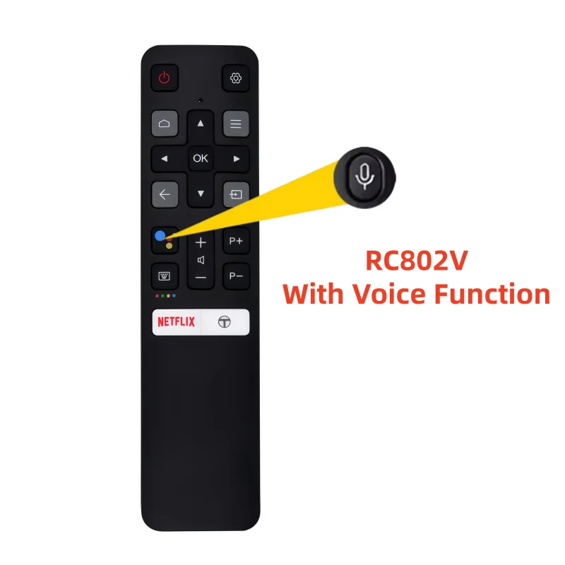 Telecomando di Ricambio RC802V FUR6 per TV TCL XRC802V FUR6 32S6800 43P8 55T8S 32S6500 40S6500 43S6500 49S6500 65C815 43P8M 4 - immagine 2