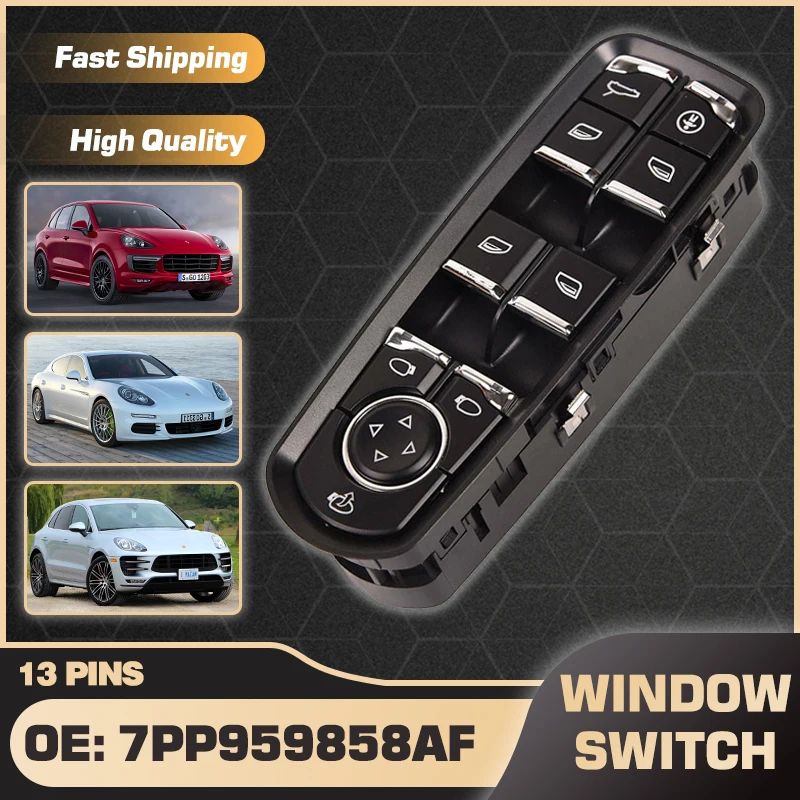 Pulsante Interruttore Di Controllo Alzacristalli Elettrici Per Porsche Cayenne 2011-2016 Porsche Panamera 2011-2016 Porsche Macan 2015-2016 Muslimate