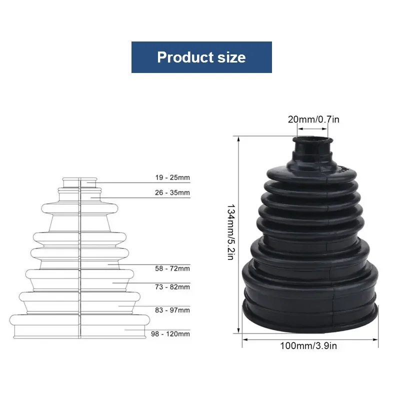 CV Boots 4Pcs Universal Drive Shaft CV Joint Boot Kit Constant Velocity Dust Cover for Mercedes-Benz W251 R280 R300 R320 R350 R500 R550 R cv boot clamp silicone cv boot cv boots silicone boot kit