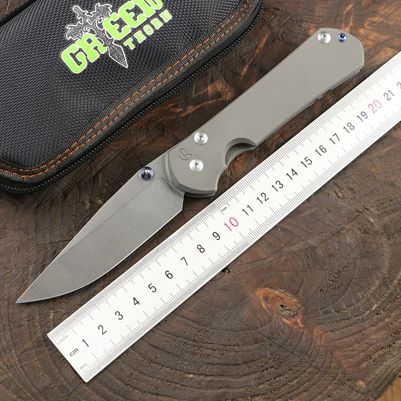 Green Thorn Big Sebenza 31 Folding Knife M390 Blade TC4 Titanium