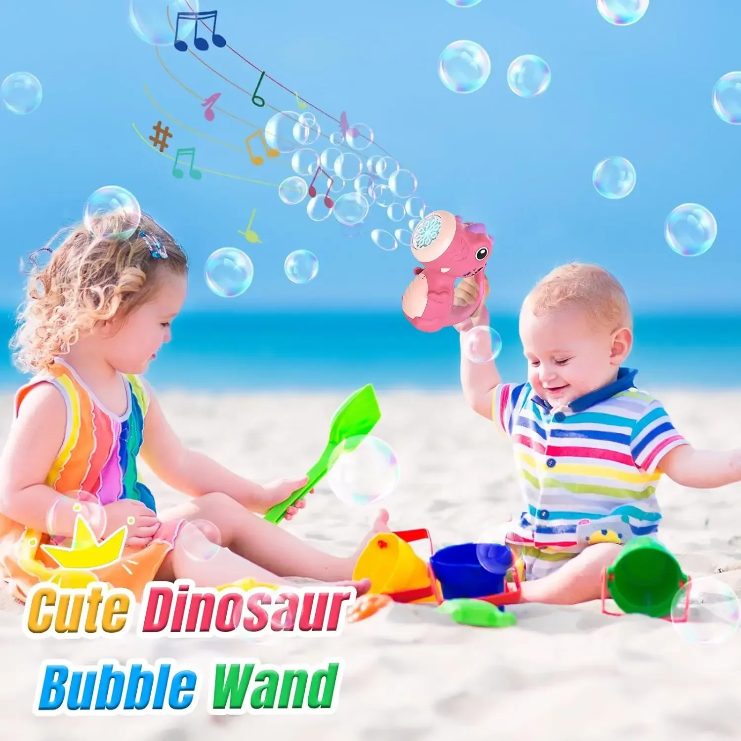 Dinosaur Bubble Handheld Bubble Machine Electric Bubble Gun Automatic Soap Blower Outdoor Wedding Party Toy for Kids Gift