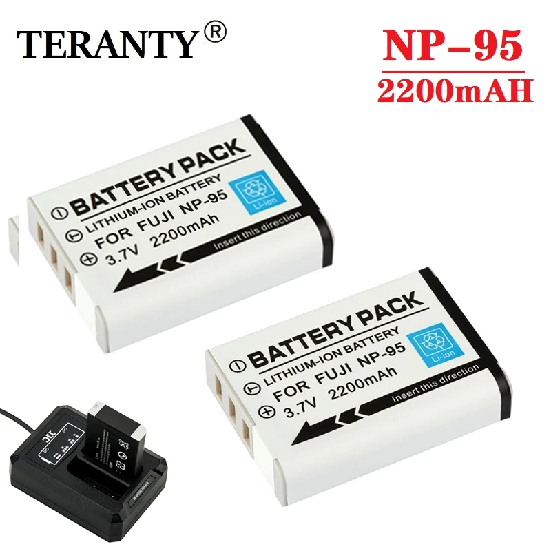 3x Battery-Batterie 95 Distillée NP-95 NP95 Avec Chargeur LCD Pour - Foto 6