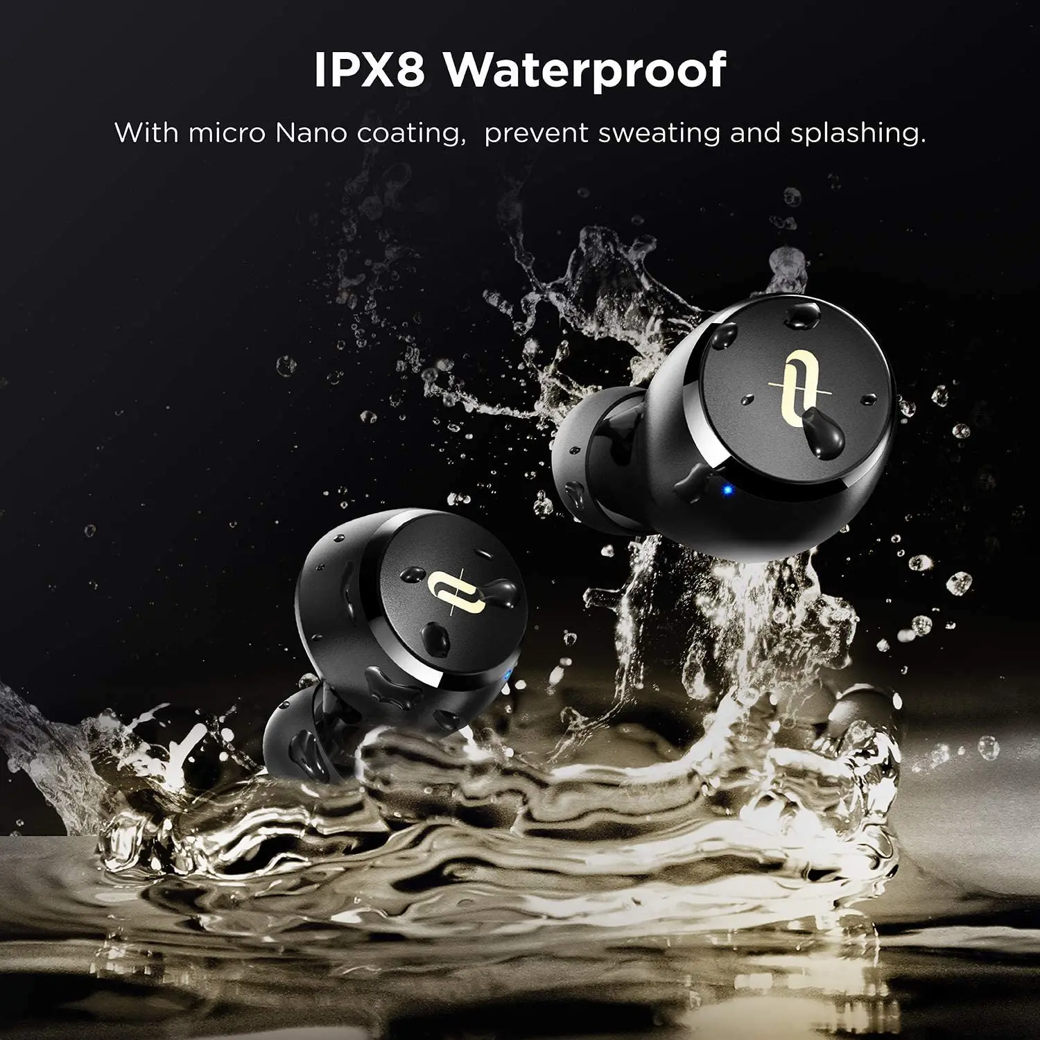 TaoTronics SoundLiberty 97 USB-C Wireless TWS Earbuds Smart Noise Cancelling Headset Touch Control IPX8 Waterproof 40Hr Playtime