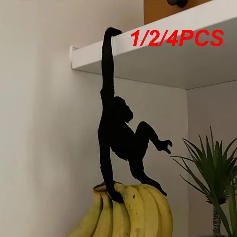 1/2/4 Pz Cucina Parete Porta Gancio In Metallo Portachiavi Coda Di Gatto A Forma Di Scimmia Decor Holder Appendiabiti Gancio Senza Cuciture Strumento