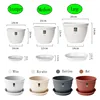1PC with Tray Round Plastic Flowerpot 6
