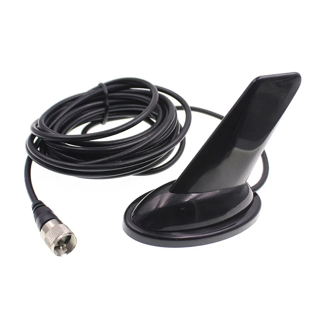 Baofeng UHF/VHF 듀얼 밴드 상어 지느러미 안테나 자동차 워키 토키 핸드 헬드 라디오 안테나 SMA-여성 BF-888S UV-5R/9R RG58 케이블