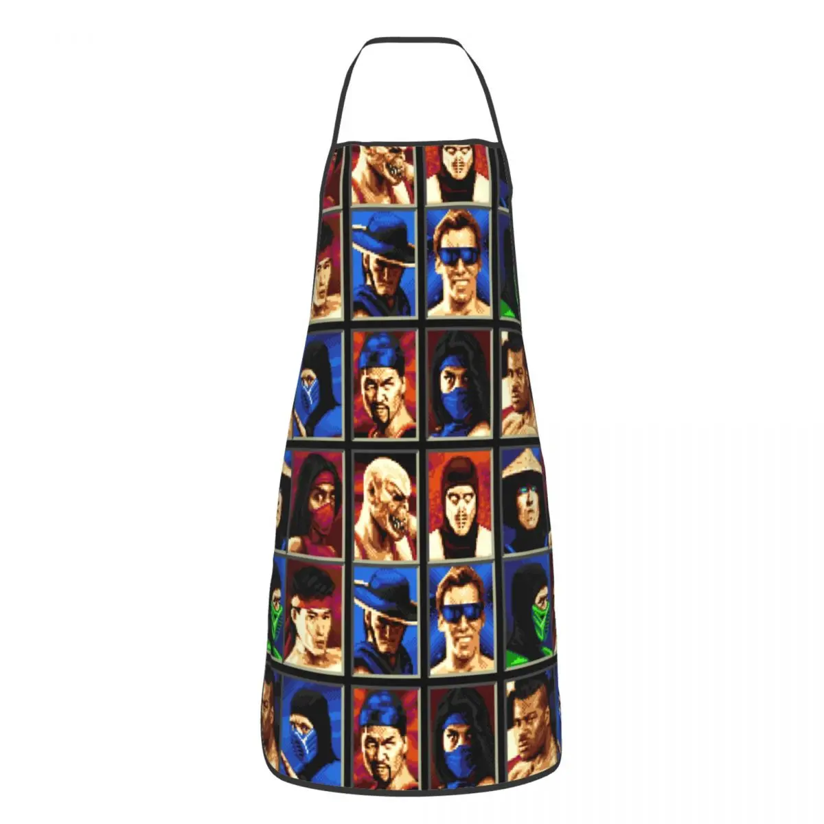 

Mortal Kombat II Genesis Character Retro Gamer Collage Kitchen Cuisine Aprons Bib Tablier for Unisex Chef Cooking Home Cleaning