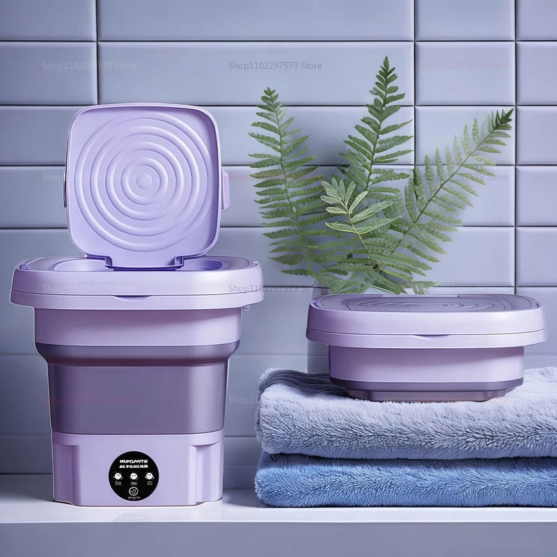 غسالة ذكية قابلة للطي سعة 8 لتر، غسالة محمولة ذات...