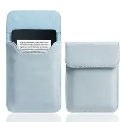 Elegant PU Leather E-Reader Sleeve for 6.8-7 Inch Devices - 12th Generation Storage Bag (Light Blue)