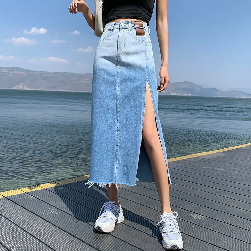 Katies Knee Length Pocket Denim Skirt | Katies-hanic.com.vn
