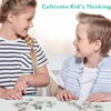 8Pcs/Set Metal Montessori Puzzle Wire IQ Mind Brain Teaser Puzzles Adults Interactive Game Reliever Educational Toys 5