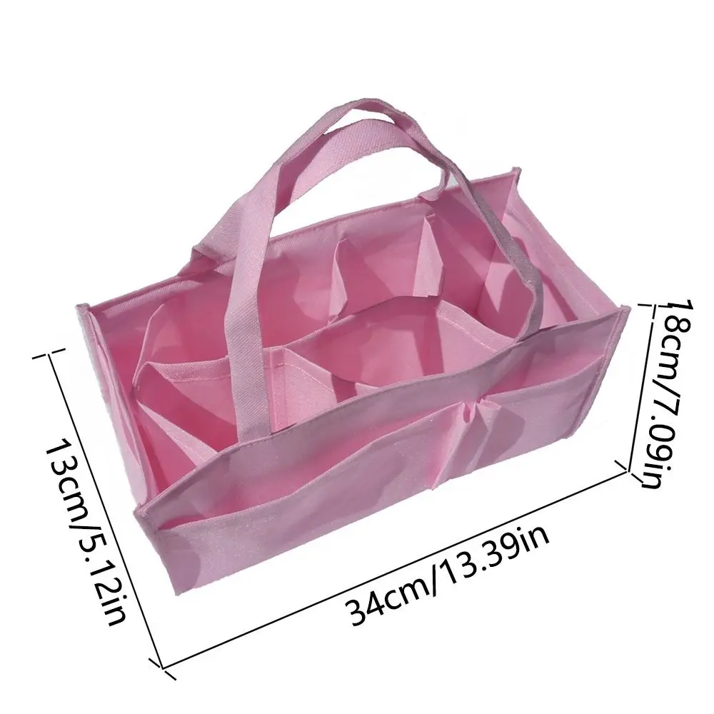 Multi-pocket Diaper Tote Bag Portable Non-woven Fabric Baby Nappy Storage Organizer Large Capacity Separate Mommy Travel Bag