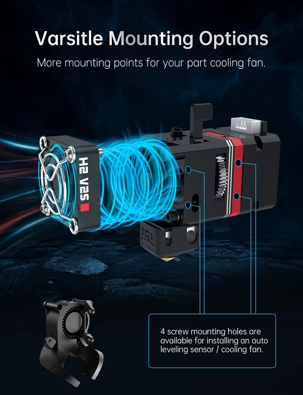 BIQU H2 V2S Extruder Direct Dual Gear Hotend 24V 3D Printer Accessories Titan Extruder For Ender 3 V2 Pro Upgrade H2 V2.0