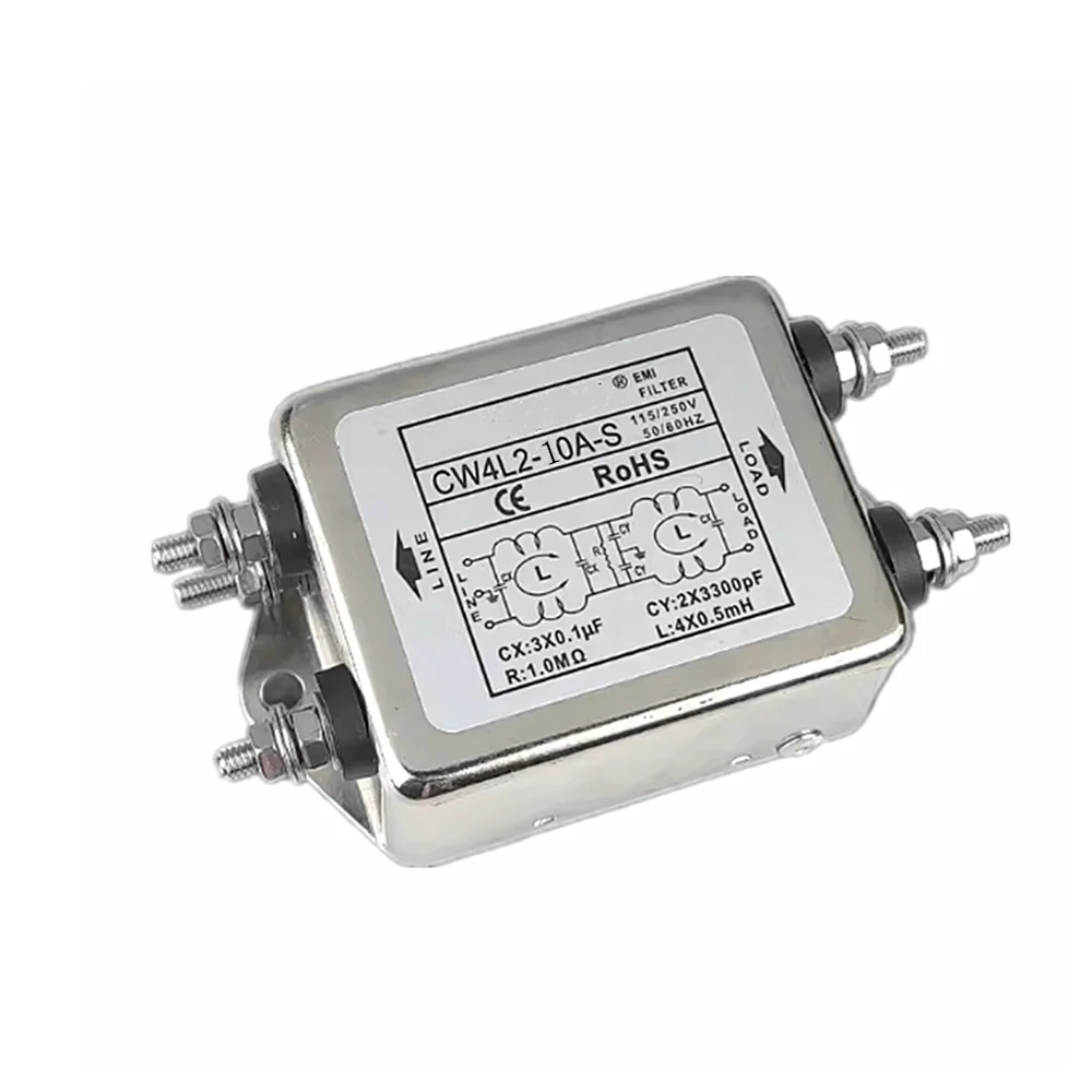 CW1B-10A-L Filtre monophasé Filtre de puissance EMI Filtre